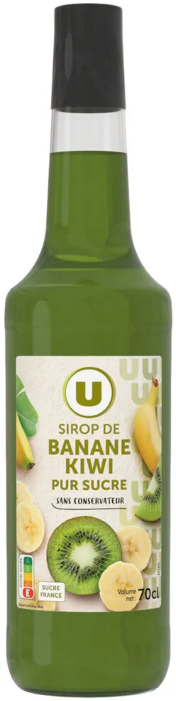 Sirop de recette gourmande banane/kiwi bouteille de 70cl