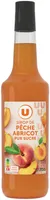 Sirop de recette gourmande pêche/abricot bouteille de 70cl