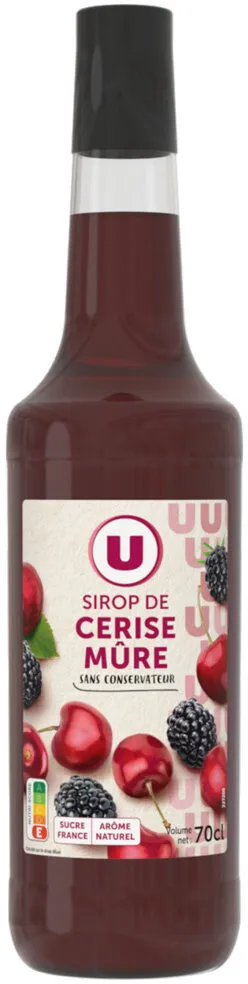 Sirop de recette gourmande cerise/mûre bouteille de 70cl