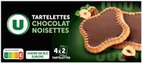 Tartelettes carrées parfum chocolat noisette paquet de 127g