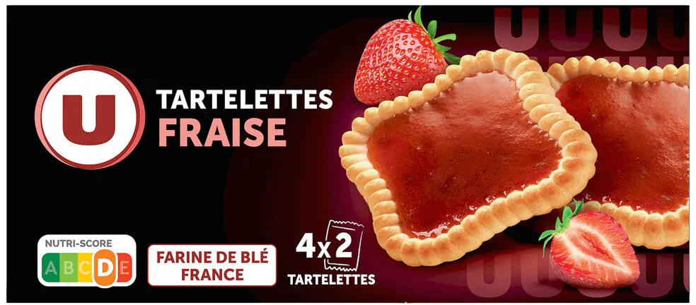 Tartelettes carrées à la fraise 127g