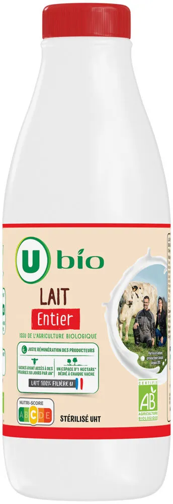 Lait entier UHTbio