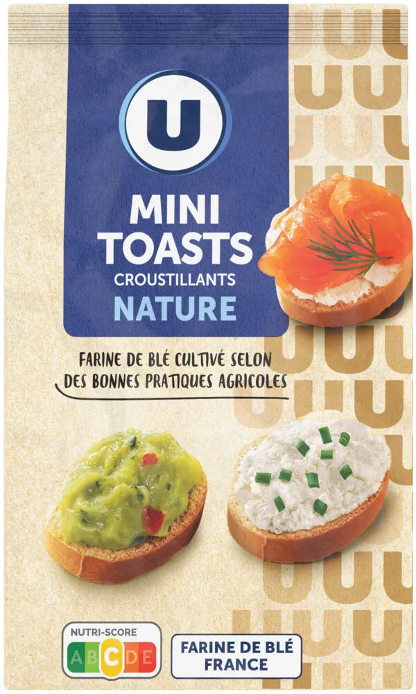 Mini toasts à tartiner nature - sachet 120g