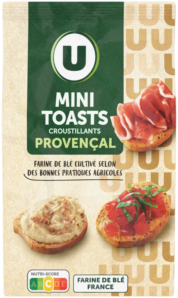 Mini toasts à tartiner saveur provençale - sachet 120g