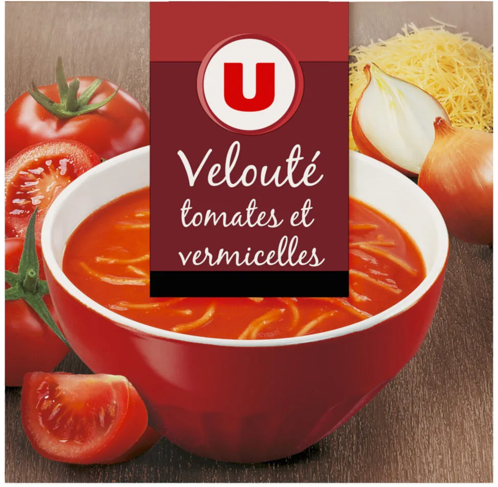 Velouté de tomate et vermicelles