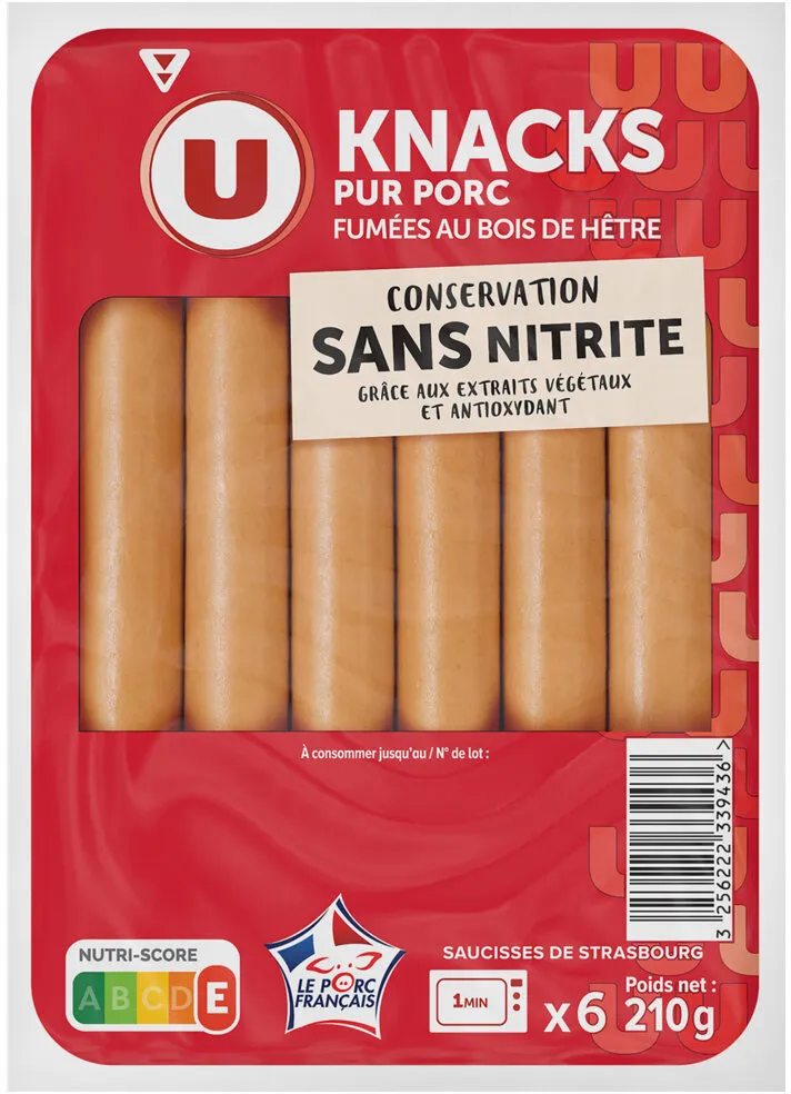Saucisses de Strasbourg CSN - x6 210g