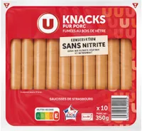 Saucisses Strasbourg VPF x10 350g
