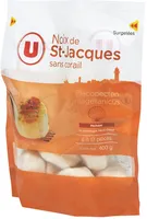 Noix de St Jacques sans corail pêchés en Atlantique