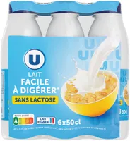 Lait UHT sans lactose 1,2%mg, 6x50cl