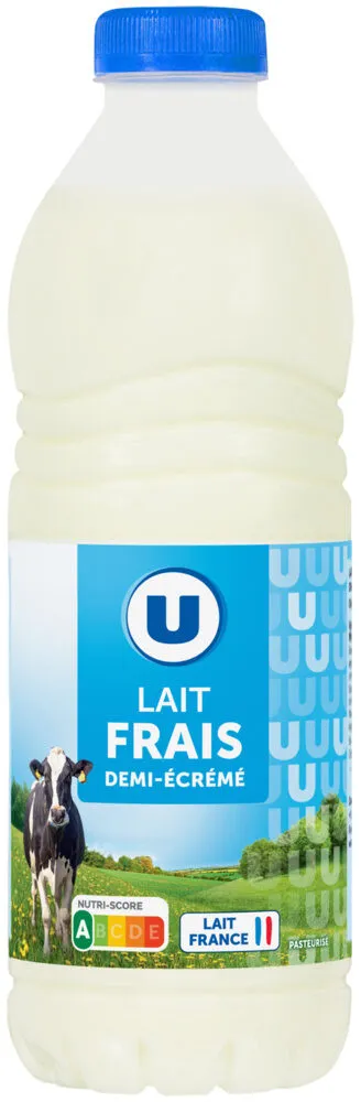 Lait frais demi écrémé pasteurisé