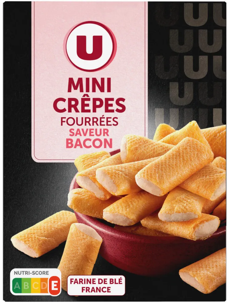 Mini crêpes fourrées goût bacon paquet de 65g