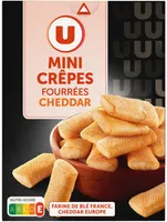 Mini crêpes fourrées au fromage cheddar 65g
