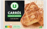 Carrés fourrés saveur amande pur beurre 6 unités 280g
