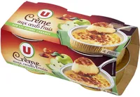 Crème aux oeufs sur lit de pommes au caramel