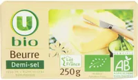 Beurre demi sel bio 80%MG - plaquette de 250g