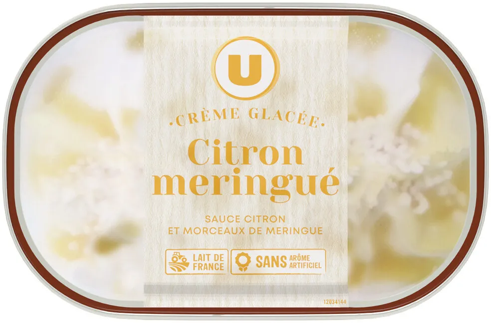 Bac crème glacée citron meringue - 485g