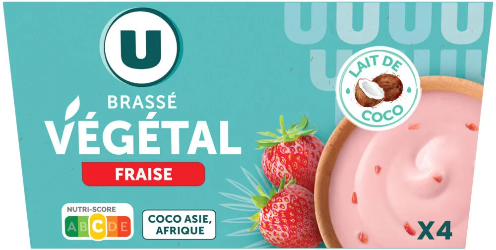 Brassés végétal fraise 2,1%mg - 4x100g