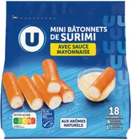 Mini bâtonnets de surimi saveur crabe sauce mayonnaise - 210g