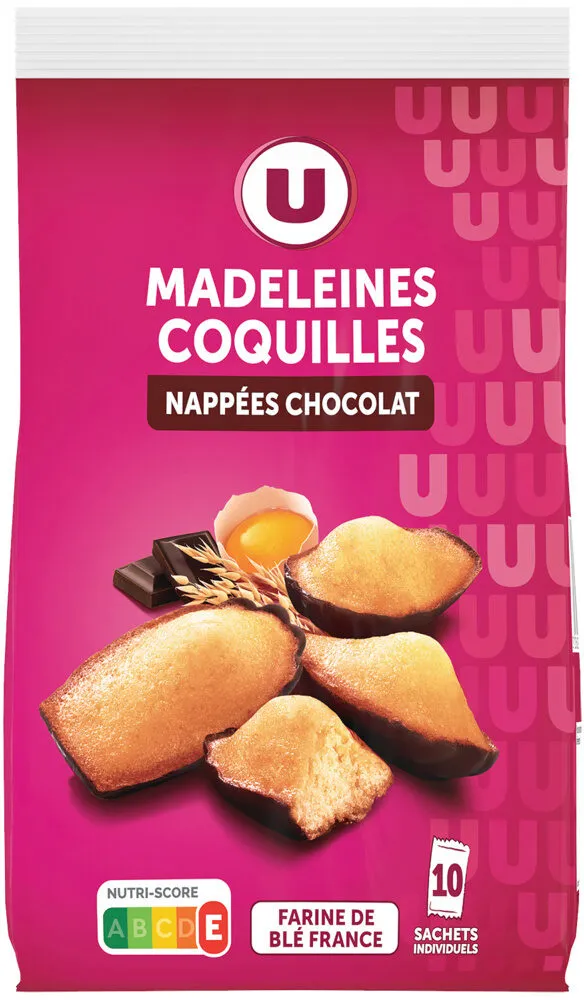 Madeleines coquilles nappées chocolat - 250g