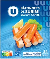 Bâtonnets Surimi saveur crabe MSC - x24 384g