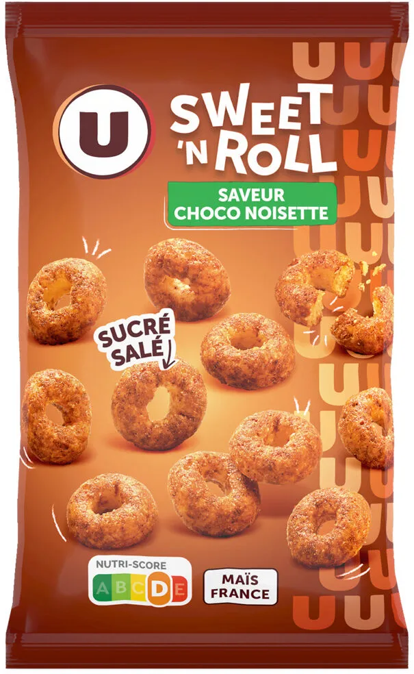 Confiserie Sweet'roll saveur choco noisette, sachet 100g