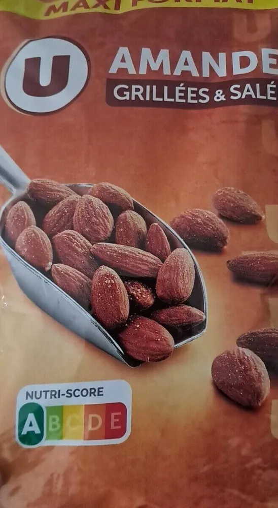 Amandes brunes grillées salées, 500g