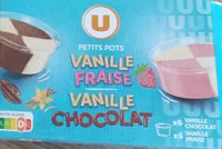 Petits pots crème glacée vanille fraise & vanille chocolat