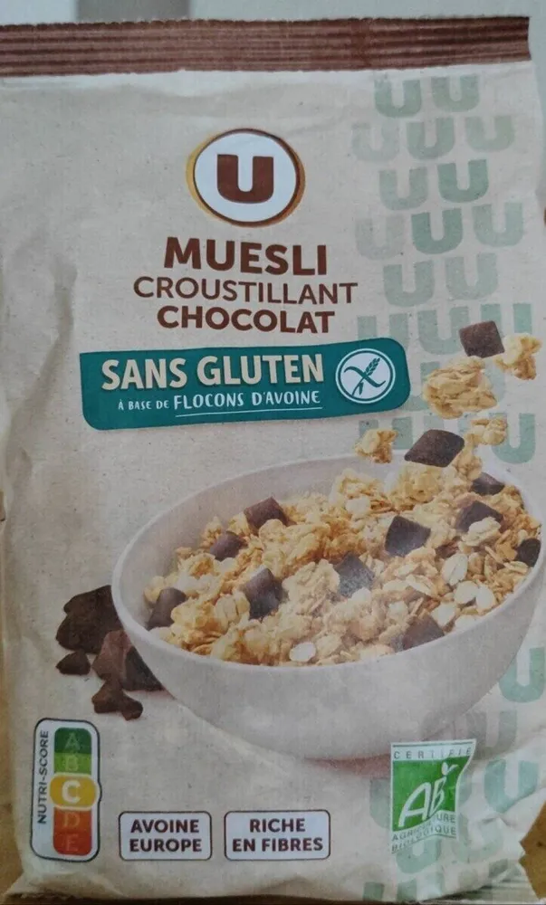 Müesli croustillant chocolat noir bio