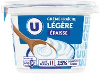 Crème fraîche épaisse légère 15%MG - pot 190g