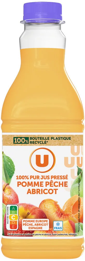 Pur jus réfrigéré pomme pêche abricot 90cl
