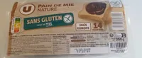 Pain de mie nature sans gluten sans lactose, 350g