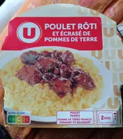Poulet rôti et écrasé de pommes de terre