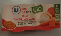 Plat bébé du midi Riz & Poulet Coco Curry, dès 8 mois - 2x200g