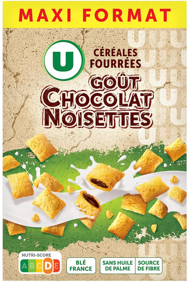 Céréales fourrées chocolat & noisette