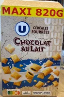 Céréales fourrées au chocolat au lait coque jaune
