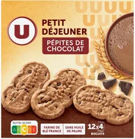 Biscuits Petit déjeuner pépites de chocolat
