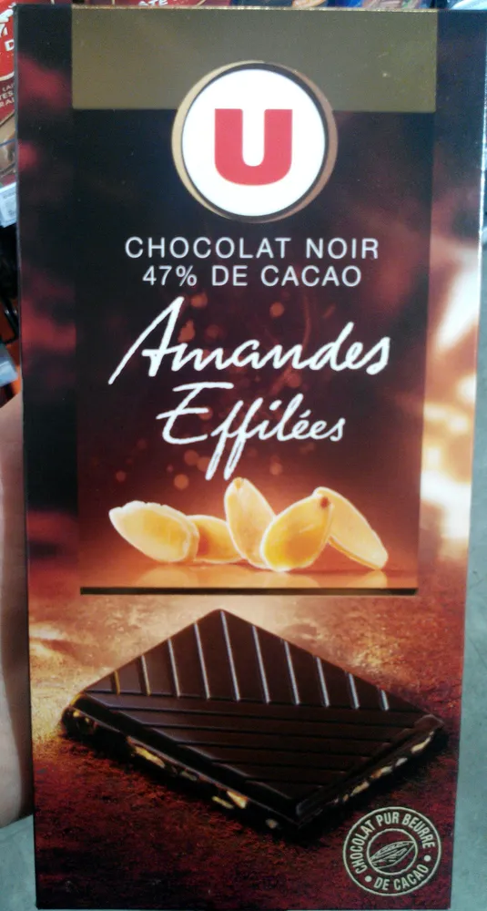 Chocolat noir amandes effilées