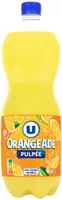 Boisson gazéifiée au jus d'orange pulpé à base de concentré avec sucre1,5L