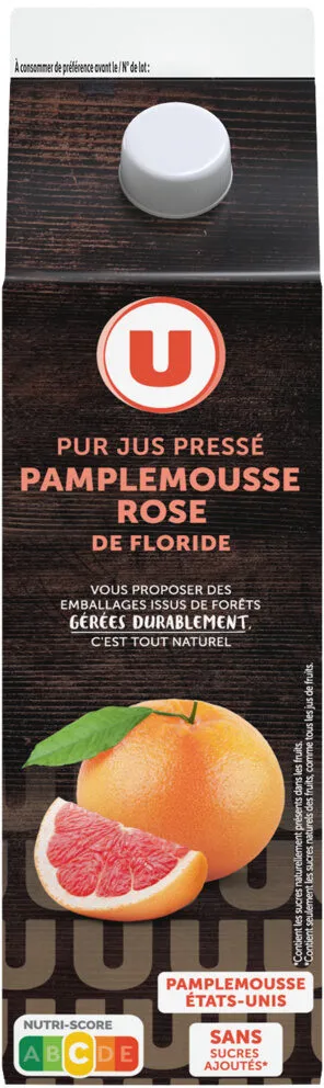 Pur jus de pamplemousse rose de Floride