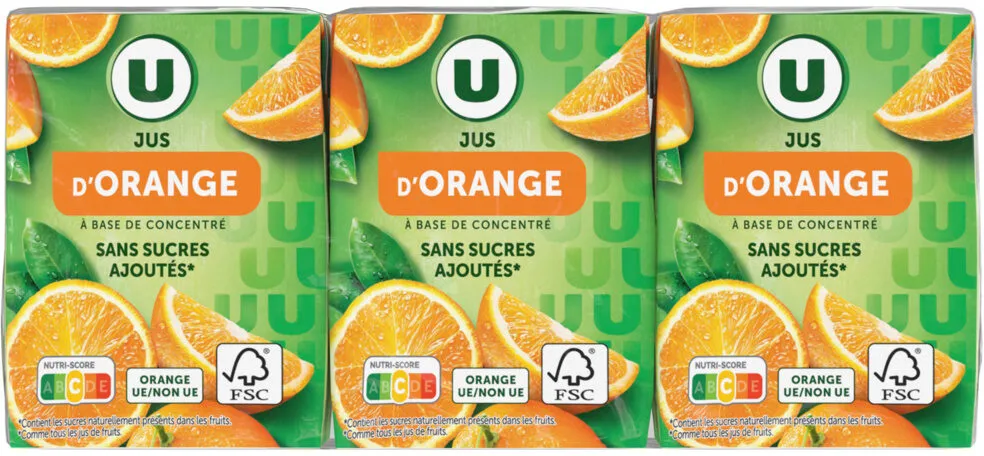 Jus à base de concentré d'orange 6x20cl