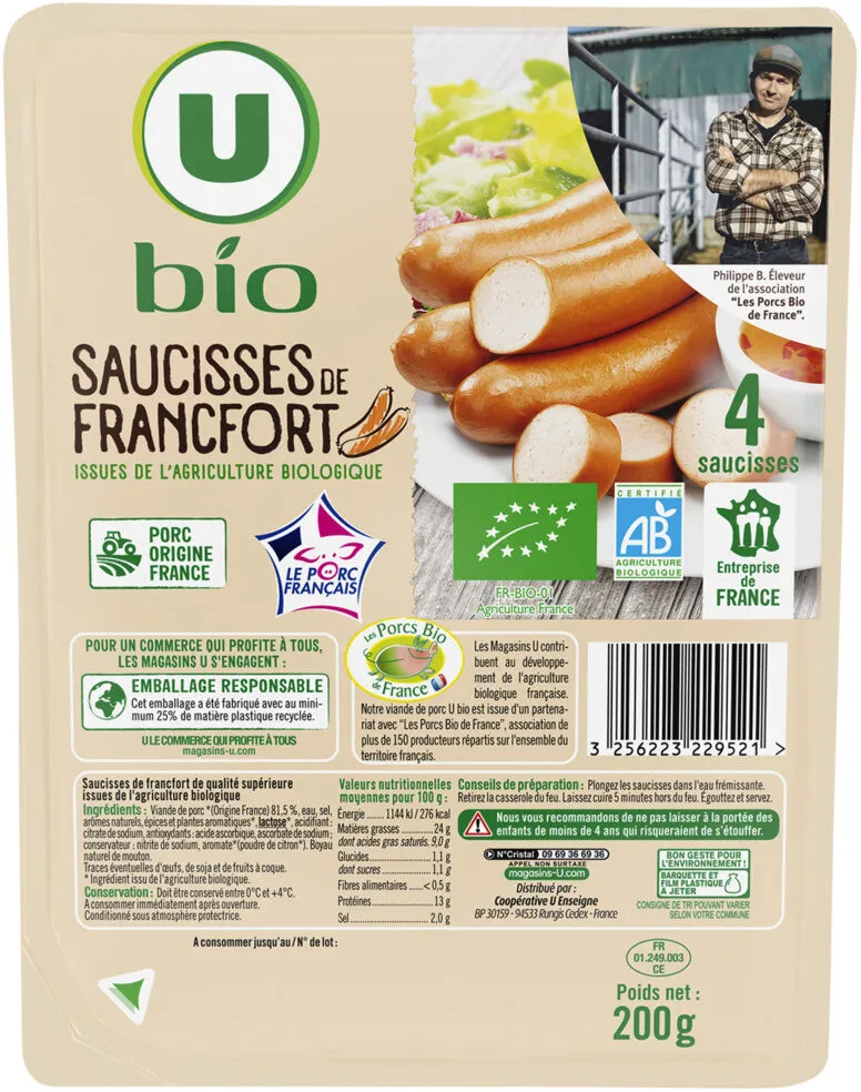 Saucisses de Francfort Bio