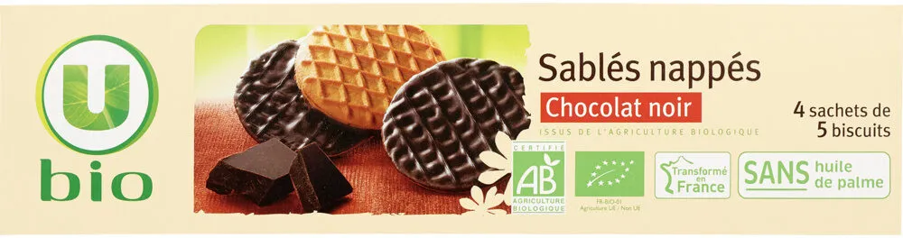 Sablés pur beurre nappés chocolat noir