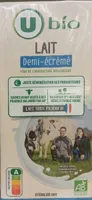 Lait UHT demi écrémé, brique 6x1 litre