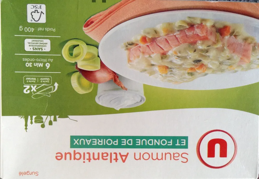 Saumon Atlantique et Fondue de Poireaux, Surgelé