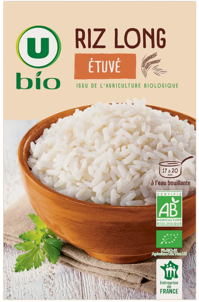 Riz long étuvé boîte de 500g