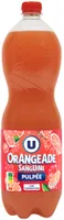 Boisson gazéifiée aux jus d'oranges pulpés à base de concentrés avecsucre et édulcorant 1,5L