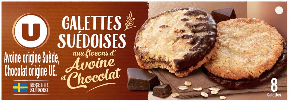 Galettes suédoises à l'avoine et double chocolat