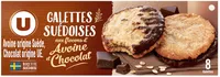Galettes suédoises à l'avoine et double chocolat