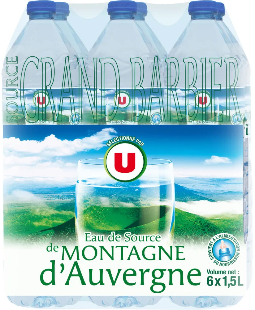 Eau de source de montagne d'Auvergne 6x1,5l