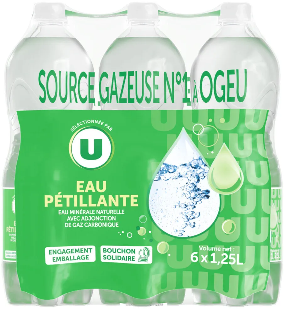 Eau minérale naturelle gazeuse 6x1,25l